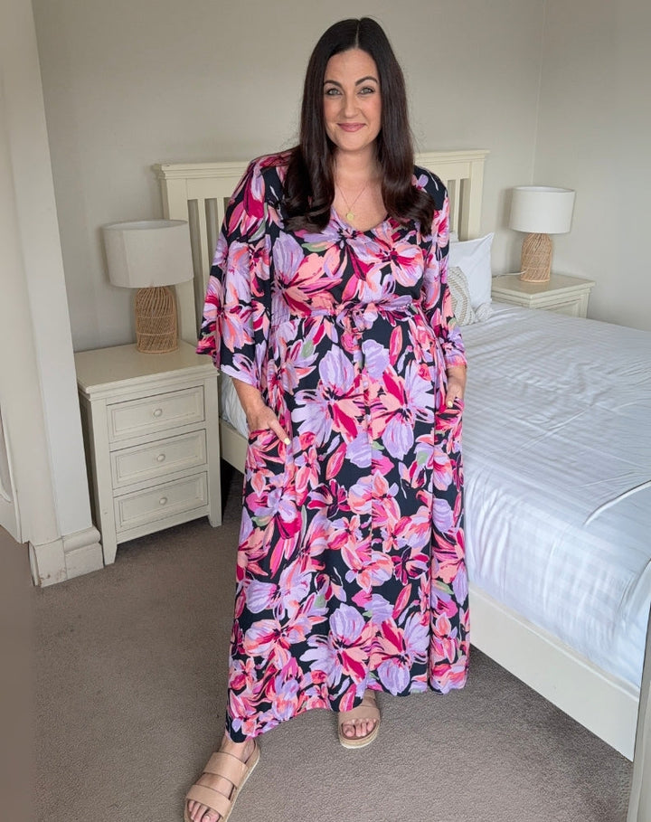 Zoe Dress With Pockets - Plum Petal