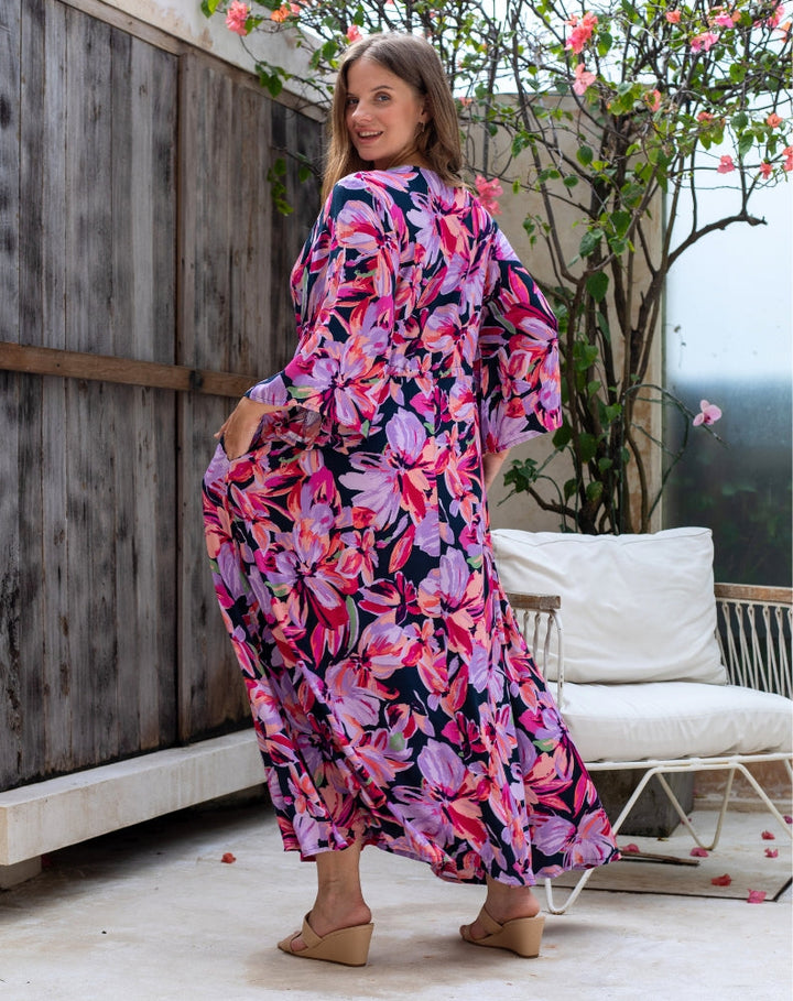 Zoe Dress With Pockets - Plum Petal
