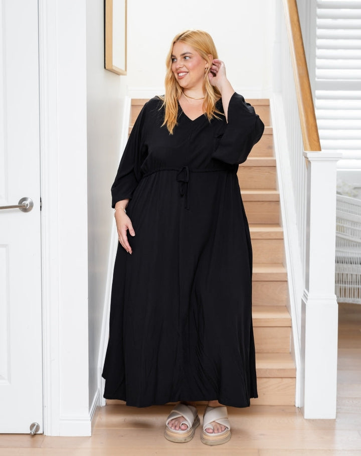 Zoe Dress With Pockets - Black