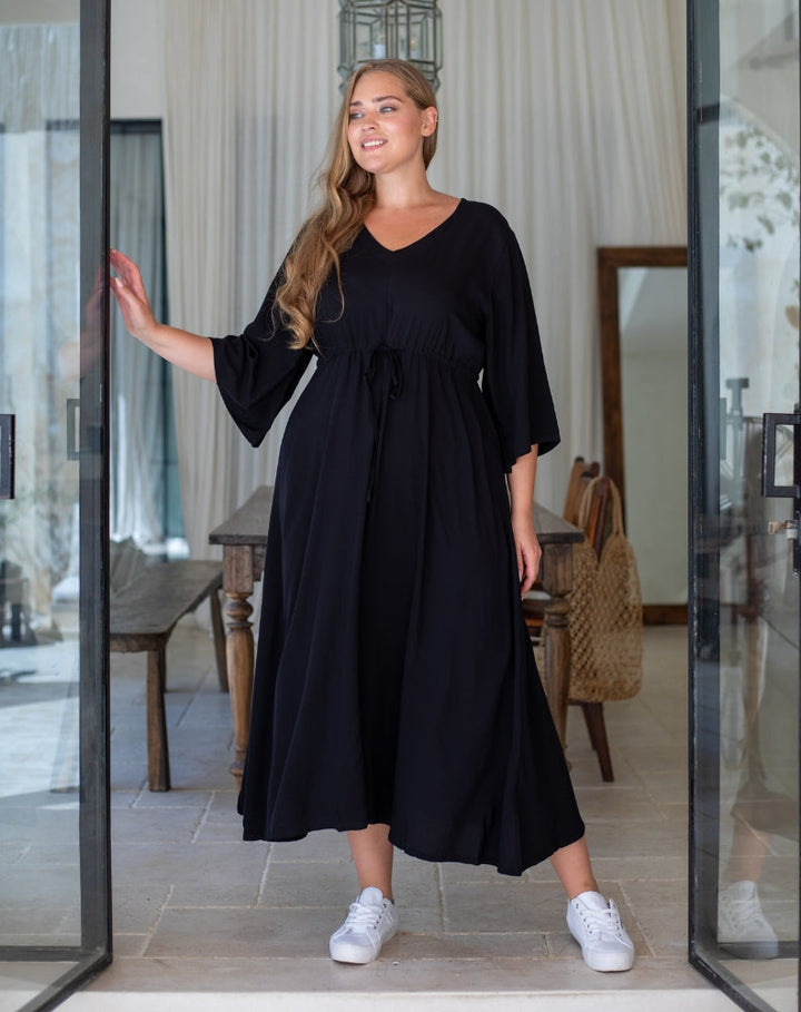 Zoe Dress With Pockets - Black