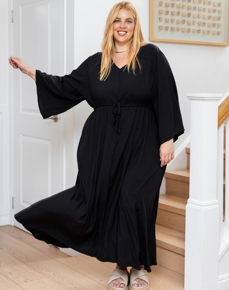 Zoe Dress With Pockets - Black