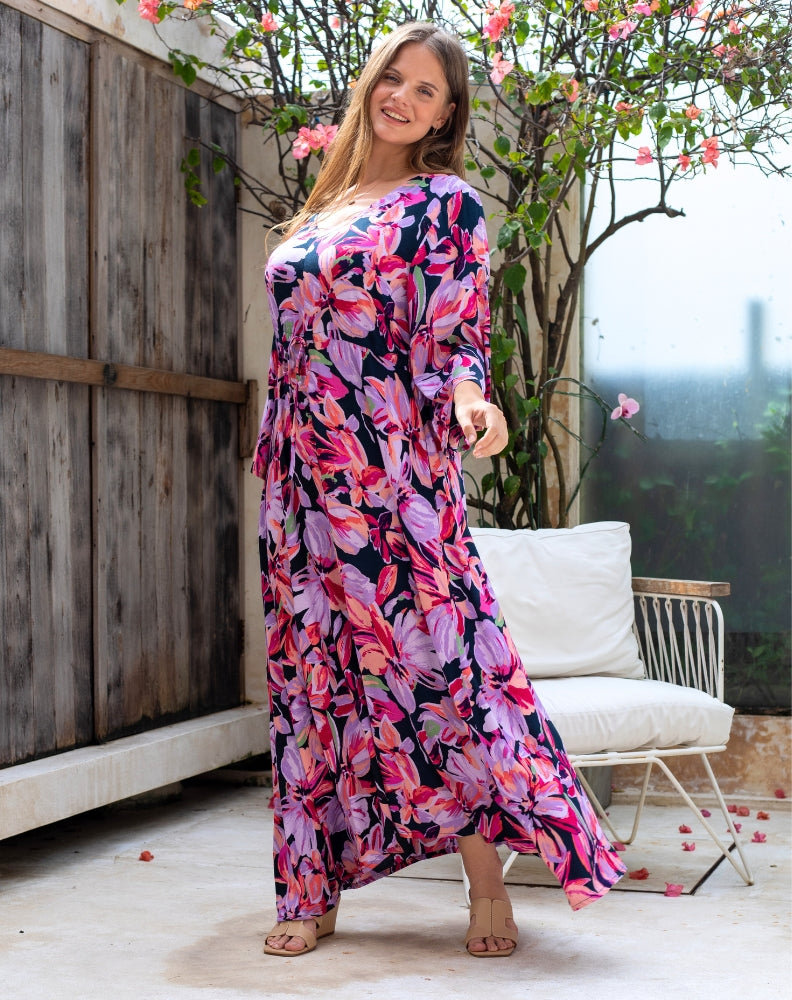 Zoe Dress With Pockets - Plum Petal