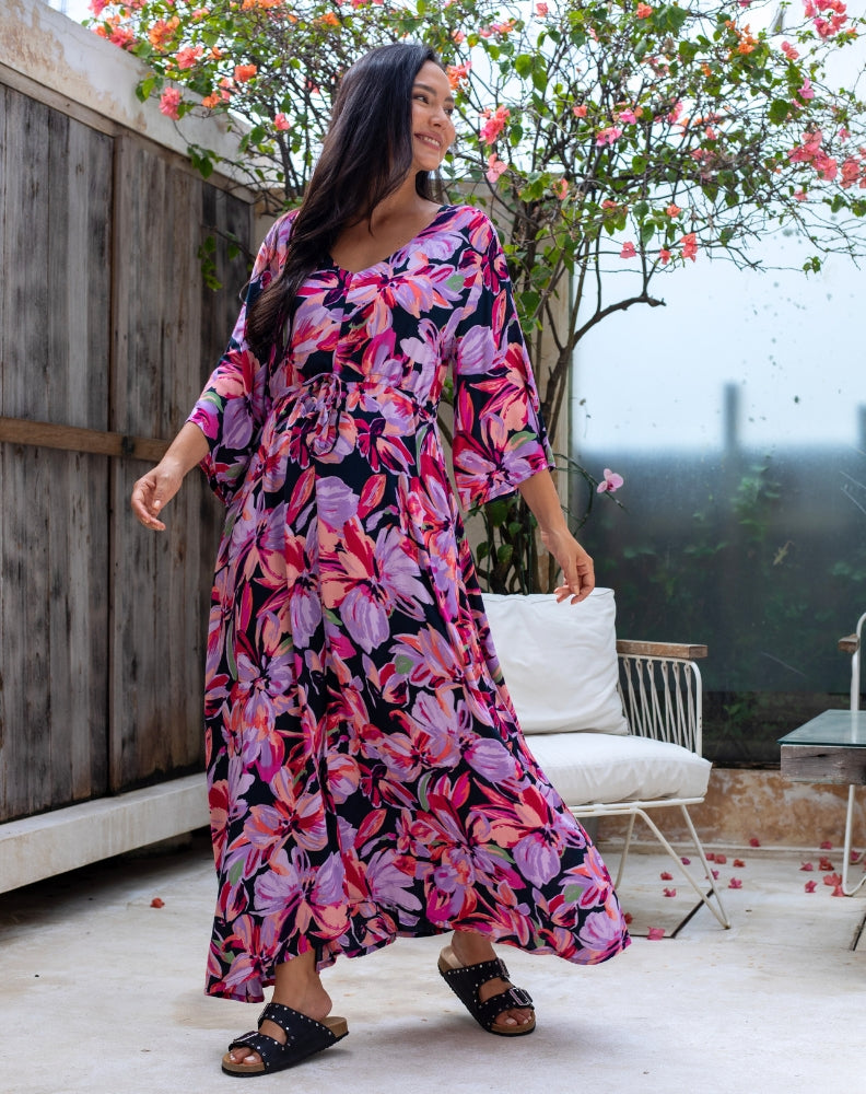 Zoe Dress With Pockets - Plum Petal