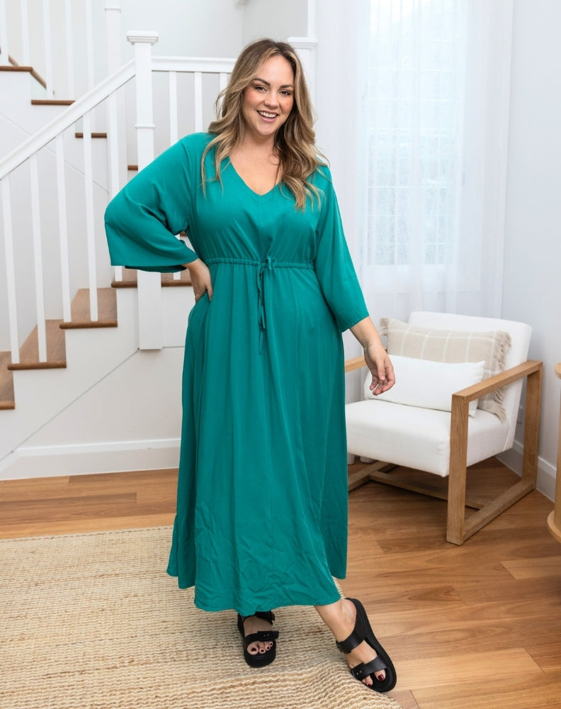 Zoe Dress - Emerald