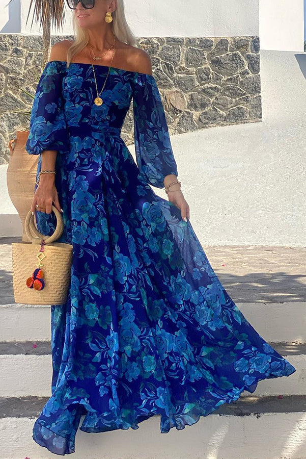 Lila™ Floral Off-Shoulder Maxi Dress