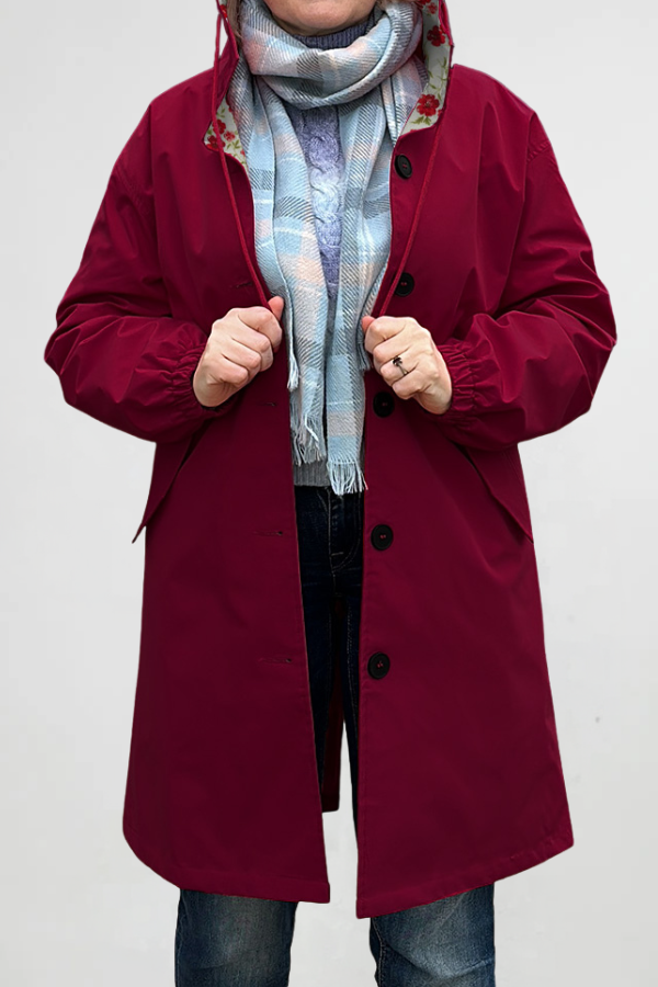 BURGUNDY BLOSSOM WINDBREAKER