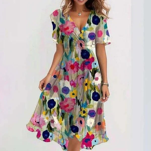 Aubrey™ Elegant Printed Dress