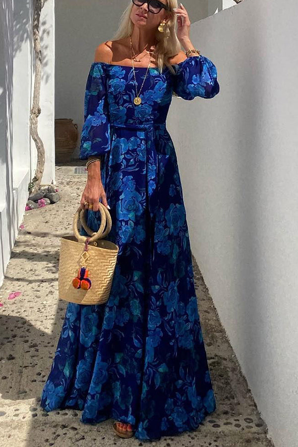 Lila™ Floral Off-Shoulder Maxi Dress