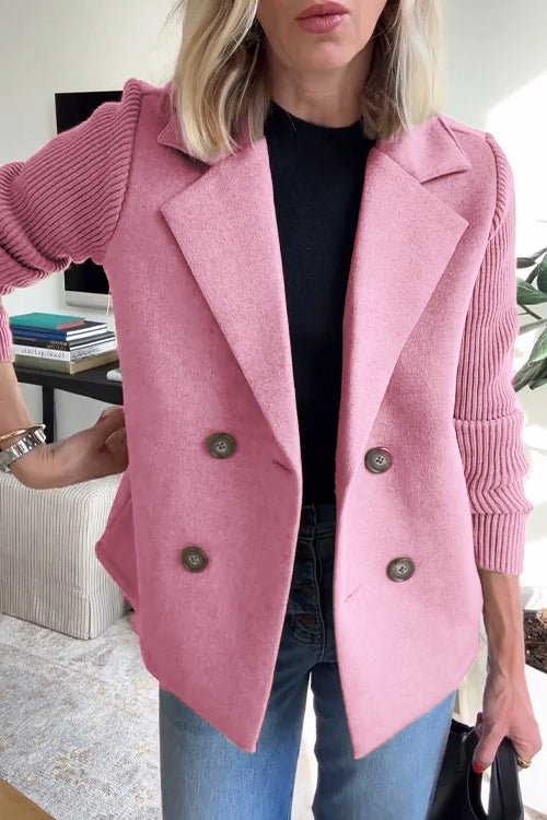 Serena | Elegant Knit-Sleeve Blazer