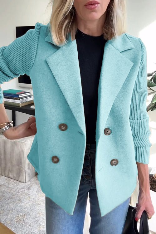 Serena | Elegant Knit-Sleeve Blazer